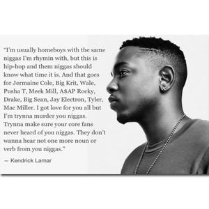 Hot New Kendrick Lamar Quotes Rap Music-Silk Art Poster Wall Sticker Decoration Gift