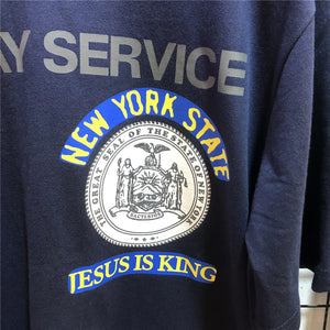 Jesus IS King T-shirt Men Women NEW YORK STATE SUNDAY SERVICE Tee Hip Hop Kanye West Tops Badge Logo Print Short Sleeve