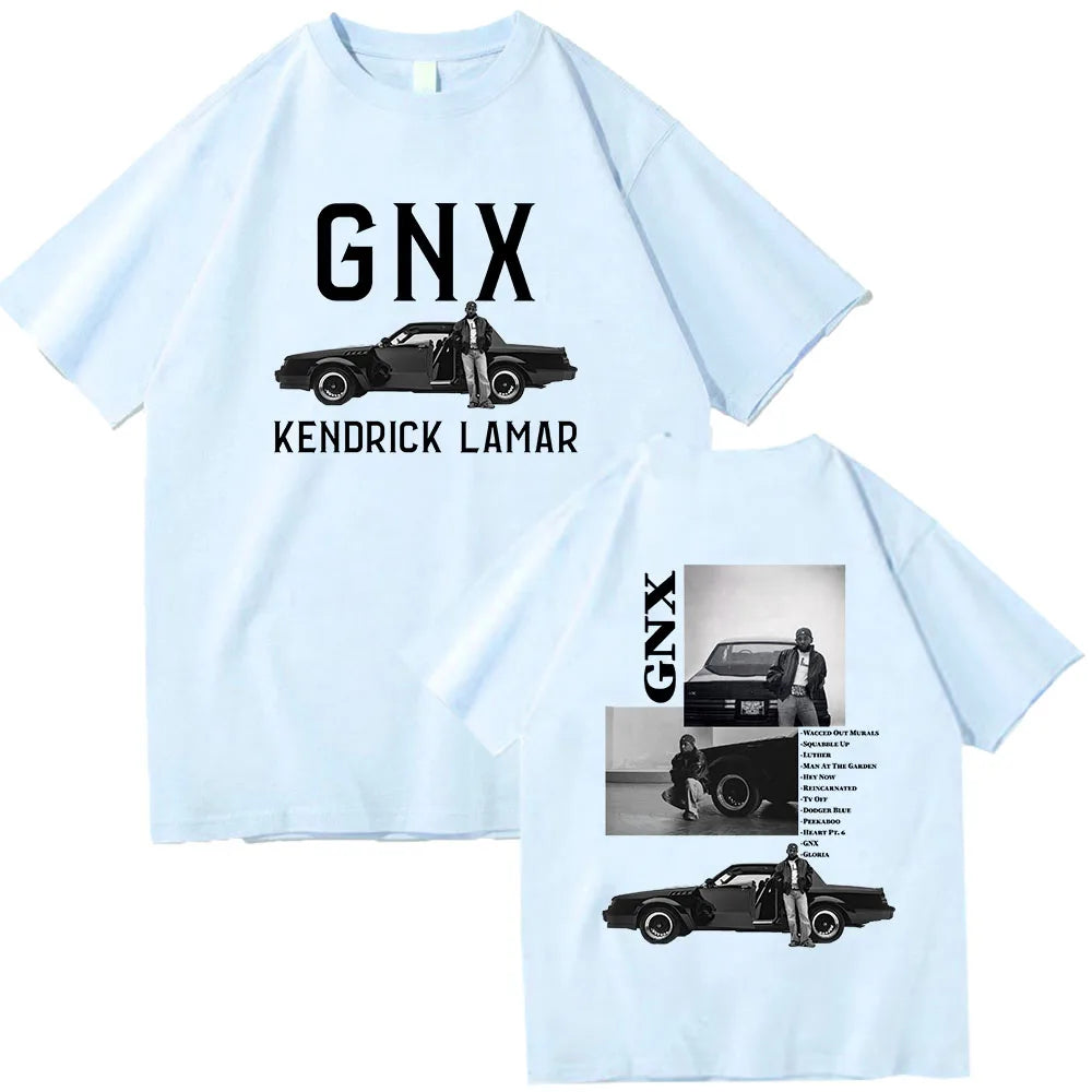 "GNX" Kendrick Lamar Tour T-Shirts Unisex Harajuku O-Neck Short Sleeve Shirts Commemorative Shirt