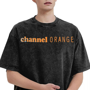 Frank Oceans Channel Orange Album Shirts Streetwear Men Women Blond Singer Rapper Novelty Washed Tee Shirt Harajuku Streetwear