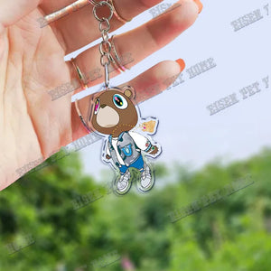 Rapper Kanye KeyChain for Accessories Bag YE Heartbreak Again Pendant Keyring Chains Keychains Christmas Gifts