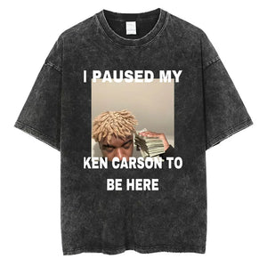 Hip Hop Washed Vintage Rapper Playboi Carti Opium T-shirt Destroy Lonely Oversized T Shirts Rap 90s Streetwear Ken Carson Tshirt