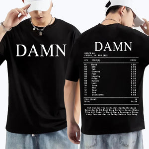 Rapper Kendrick Lamar Damn Printed Men Women t shirts Hip Hop throwback Casual Unisex short sleeve t-shirt Pure Cotton Tops