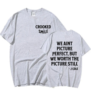 J Cole Dreamville Crooked Smile Lyrics Graphic T Shirt Summer Men Women Casual Cotton Tshirt Fashion Oversized Unisex Streetwear