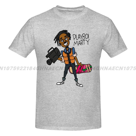 Playboi Marty Carti 2024 Men's Printed T Shirt Oversized Funny Graphic For Men Women Tops Tees