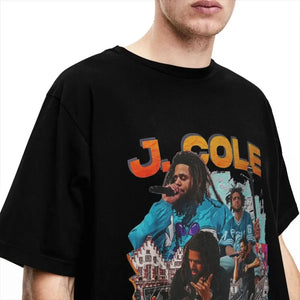 Funny J Cole Rapper Hip Hop Bootleg T-Shirts for Men Women Crew Neck Cotton Short Sleeve Tee Shirt New Arrival Clothing