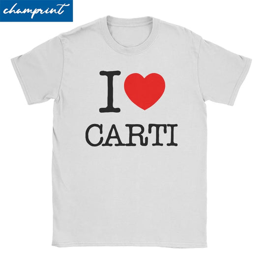 I Love Playboi Carti Hip Hop Rapper Men Women's T Shirt Funny Tee Shirt Short Sleeve Crewneck T-Shirts Cotton Gift Idea Tops