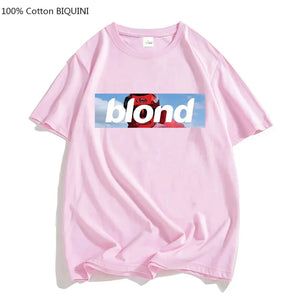 Frank O-ocean Blond R&B Music T Shirts MEN Fashion Hip Hop Tshirts 100% Cotton T-shirts Handsome Rhythm and Blues Originality