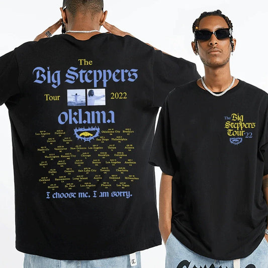 Rapper Kendrick Lamar T-shirts Mr. Morale & The Big Steppers Tour 2022 Double Sided Print T Shirt Hip Hop Tees Streetwear Unisex