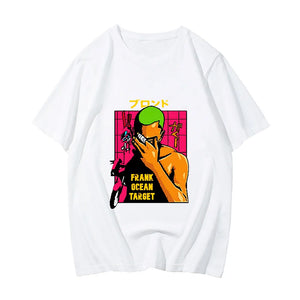 Frank O-ocean Blond T-shirts Female Tshirts 100% Pure Cotton  Summer Streetwear Individualization Painting Printed Short Sleeve