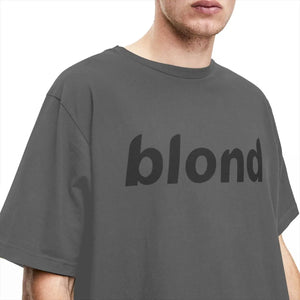 Men's T-Shirt Oceans Blond Album Logo Funny Cotton Tees Short Sleeve Frank Channel Orange T Shirts Crew Neck Clothing Plus Size