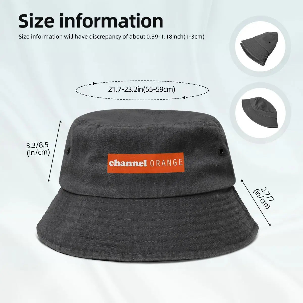 Unisex Denim Cotton Bucket Hats Channel Orange Albums Frank Oceans Outfits Washed Distressed Fisherman Cap Vocation Wear Bob Hat