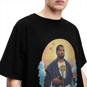 Men's Kanye West Meme Face T Shirts Pure Cotton Clothing Leisure Short Sleeve Round Collar Tee Shirt Plus Size T-Shirts