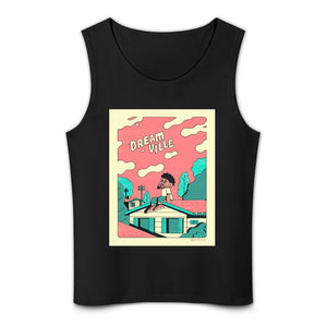 j ??l? Dreamville Tank Top sleeveless tshirts for men gym men Japanese t-shirt