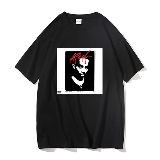 Rapper Playboi Carti Red Music Album Graphic T-shirts Vintage Men's Hip Hop Oversized Tshirt Men Women Fashion Trend Cotton Tees