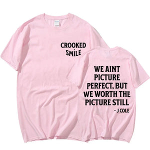 J Cole Dreamville Crooked Smile Lyrics Graphic T Shirt Summer Men Women Casual Cotton Tshirt Fashion Oversized Unisex Streetwear