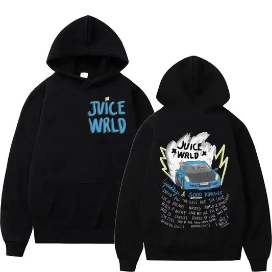 Juice WRLD Hoodie 999 Male and female rapper Juice Wrld hooded sweatshirt, city fashion sweatshirt, popular hip-hop sweatshirt