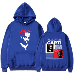 Rapper Playboi Carti Hoodie Music Album Whole Lotta Red Harajuku Hooded Sweatshirt Men's Hip Hop Gothic Hoodies Cool Streetwear