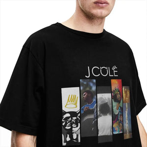 Men J Cole Discography T-Shirts Musician Album Cotton Tees Summer Y2K Short Sleeve T-Shirt O Neck Hip Hop Tee Shirt Plus Size