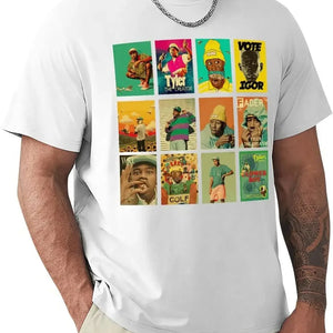 Tyler Rapper The Singer Creator Men's T Shirt Crewneck Cotton Short Sleeve Tees High Quality 100%Cotton Short Sleeve