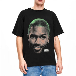 Funny Frank Oceans Head Rapper T-Shirts Men Women's Cotton Tees Shirt Big Size Clothing