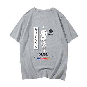 Frank O-ocean Blond T-shirt Japanese Anime T-shirts Cotton Funny Shirts Summer Short Sleeve Vintage Tshirt Pullovers Streetwear