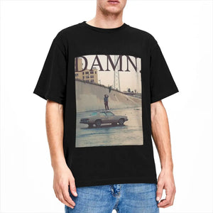 DAMN Album Kendrick Lamar T-Shirt Men Singer Y2K Retro Cotton T Shirts Summer O Neck Leisure Tee Shirt Design Oversized Clothes