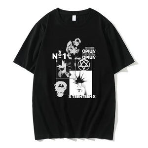 Playboi Carti Album Opium Teen X Graphic Tshirt Short Sleeve Male Fashion Loose Tops T Shirt Men Women Hip Hop Oversized T-shirt