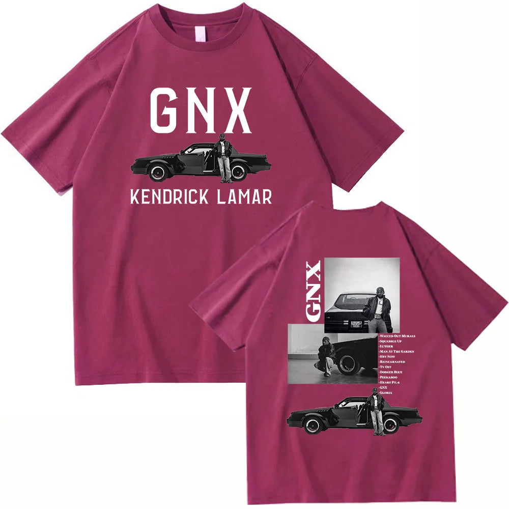 "GNX" Kendrick Lamar Tour T-Shirts Unisex Harajuku O-Neck Short Sleeve Shirts Commemorative Shirt