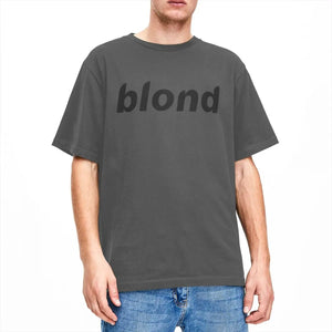 Men's T-Shirt Oceans Blond Album Logo Funny Cotton Tees Short Sleeve Frank Channel Orange T Shirts Crew Neck Clothing Plus Size