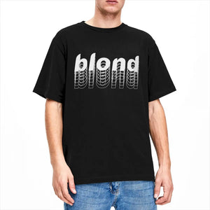 Leisure Frank Oceans Blond T-Shirts for Men O Neck Cotton T Shirts Hip Hop Rapper Short Sleeve Tees Plus Size Clothing