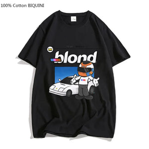 Frank O-Ocean Blond R&B Music T MEN Hip Hop Handsome Tshirts 100% Cotton High Quality T-Shirts Four Seasons Short Sleeve