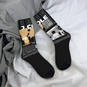 Retro Men's Women's Vintage J Cole Rapper Rap Music Socks Merch Crew Socks Soft Birthday Present