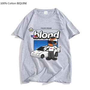 Frank O-Ocean Blond R&B Music T MEN Hip Hop Handsome Tshirts 100% Cotton High Quality T-Shirts Four Seasons Short Sleeve