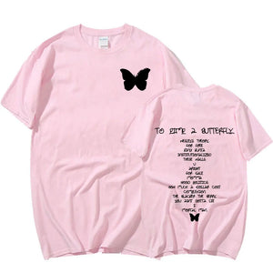 Rapper Kendrick Lamar T Shirt To Pimp A Butterfly Album Double Sided Oversize T-shirts Men's Women's Hip Hop T-shirt Streetwear