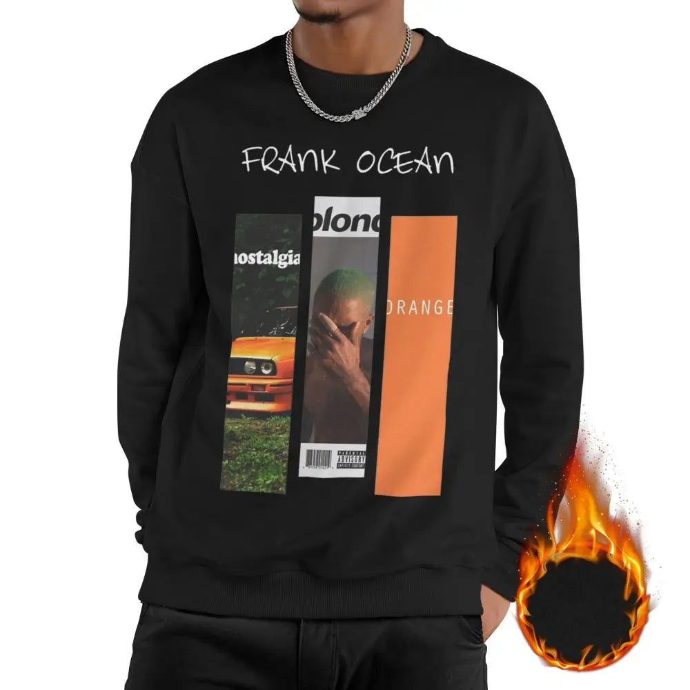 Frank Oceans Albums Sweatshirt Fleece-Lined For Men Women Thick Sweatshirt Graphic Blond Hip Hop Music Long Sleeve Shirts Hoodie