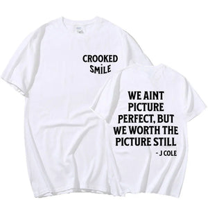 J Cole Dreamville Crooked Smile Lyrics Graphic T Shirt Summer Men Women Casual Cotton Tshirt Fashion Oversized Unisex Streetwear