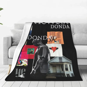 Kanye West Album Donda Album Blanket Fleece Printed HipHop Rapper Multifunction Lightweight Thin Throw Blankets for Home Piece