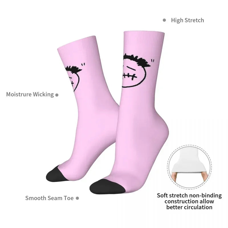 Y2K Cactus Jack Face Travis Scott Harajuku Absorbing Stockings All Season Long Socks Accessories For Unisex Birthday Present