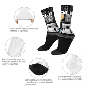 Retro Men's Women's Vintage J Cole Rapper Rap Music Socks Merch Crew Socks Soft Birthday Present