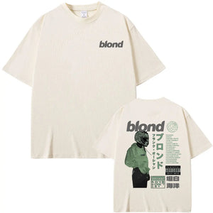 Rapper Frank Double Sided Print T Shirt Rap Men's Blond Hip Hop Tshirt Ocean Oversized T-shirt Men Women Casual Pure Cotton Tees