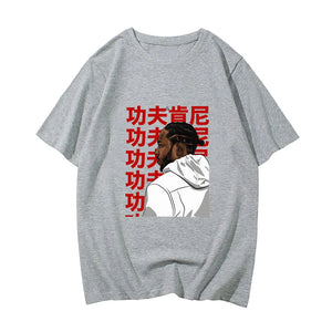 K. Dot Kendrick Lamar Duckworth Kung Fu Kenny T-shirts MEN Manga/Comic T Shirts 100% Cotton Handsome Tshirts Originality Hip Hop