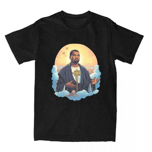 Men's Kanye West Meme Face T Shirts Pure Cotton Clothing Leisure Short Sleeve Round Collar Tee Shirt Plus Size T-Shirts