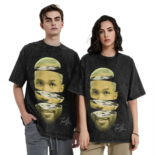 Summer Frank Oceans Graphic Hip Hop Rapper Washed Shirt Apparel Harajuku T-Shirt Men Women Tee