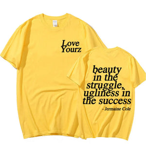 J Cole Dreamville Love Yourz Lyrics Graphic T Shirt Vintage Fashion Aesthetic T-shirt Men Women Short Sleeve T Shirts Streetwear