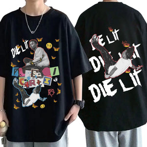 Rapper Playboi Carti T-shirt Graphic Music Album Die Lit Short Sleeve T-shirts Aesthetic Hip Hop Oversized T Shirt Streetwear