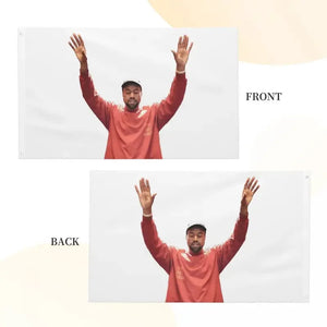 Kanye West Rock Flags Double Sided Indoor Outdoor Banner Rapper Polyester Home Room Dorm Wall Decor