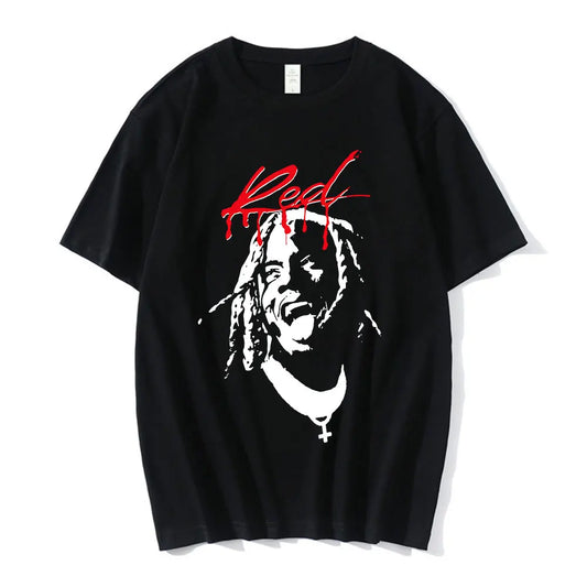 Playboi Carti Music Album Whole Lotta Red Print T-shirt for Men Women Vintage 90s Rapper Hip Hop T Shirt Summer Casual Tees Tops