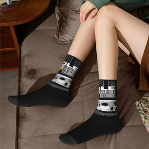 Retro Men's Women's Vintage J Cole Rapper Rap Music Socks Merch Crew Socks Soft Birthday Present