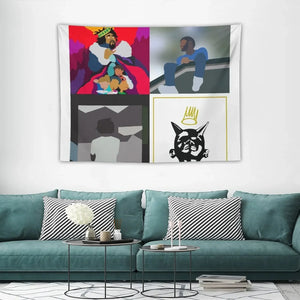 j cole minimal albums Tapestry Tapete For The Wall Home Decor Aesthetic Funny Room Decor Cute Tapestry